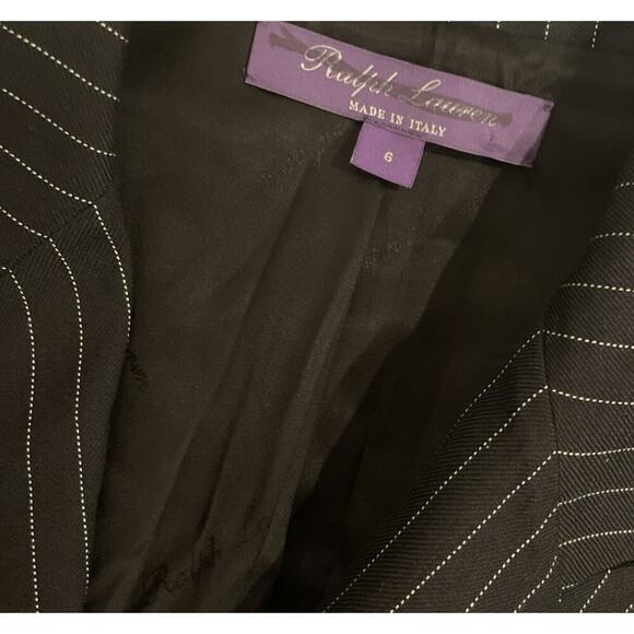 Ralph Lauren Collection Purple Label Pinstripe Blazer Jumpsuit 6 Pant Runway $3k - Picture 8 of 12